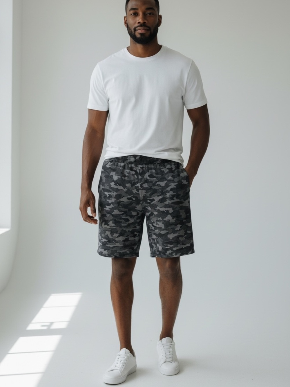 lululemon Men’s  Pace Breaker 9” Lined Variegated Mesh Camo Black